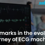 Landmarks in the evolution journey of ECG machine.